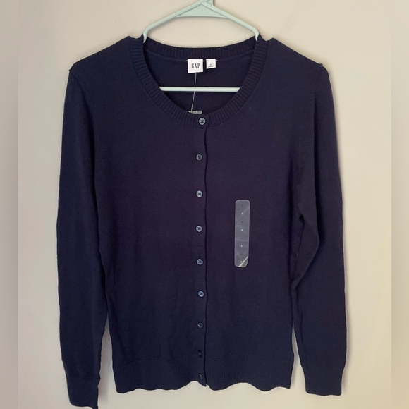 Gap Navy Blue Button Down Sweater Size Small NWT - Picture 1 of 8